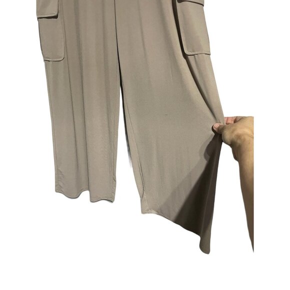 Lisa Rinna Women's Relaxed Fit Wide Leg Flowy Timeless Pants Brown Size M - Picture 4 of 5